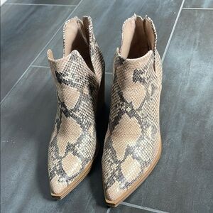 Vince Camuto Snakeskin Ankle Boots